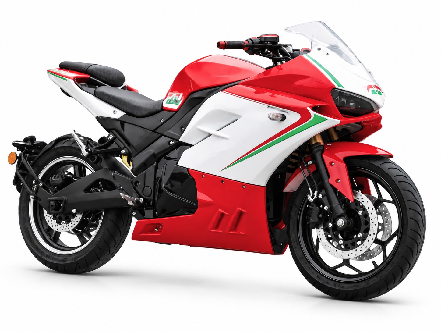 SIEKON JARON electric motorcycle · Red and White with Green Accents